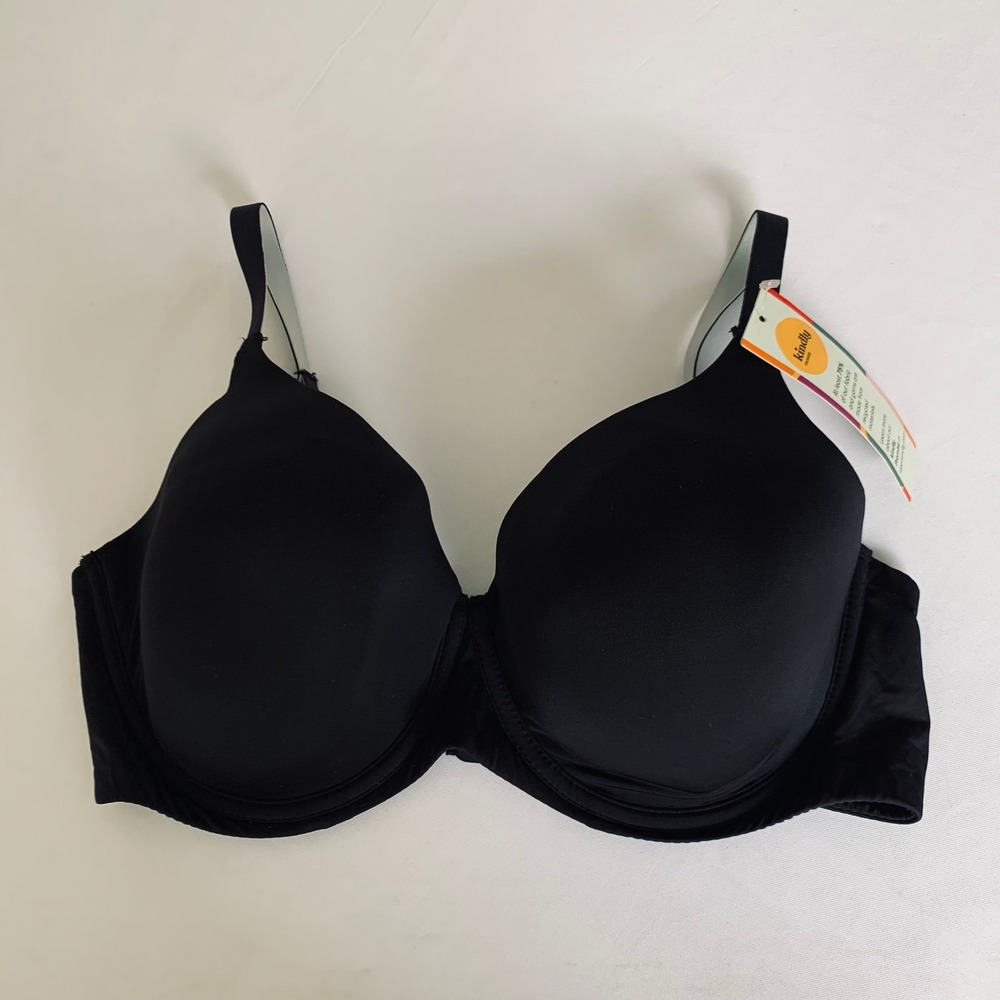 NWT Kindly Yours T-Shirt Bra Women 40D Black Full Coverage Underwire Everyday